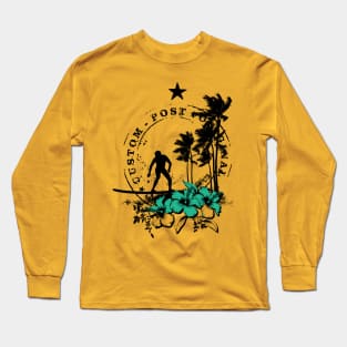 wave surfing t shirt Long Sleeve T-Shirt